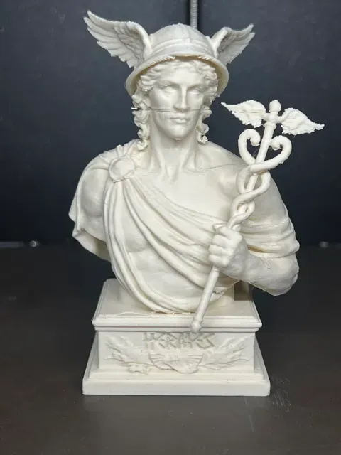 Hermes Bust – Greek Messenger God Statue STL
