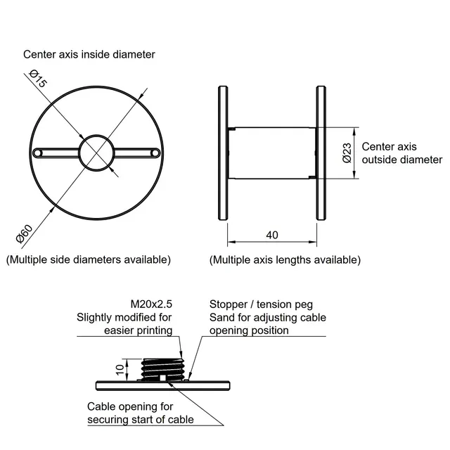Modular Spool for Cables, Wires, Rope, String, Lace, etc. — Фото 2 из 2
