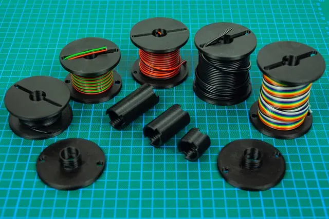 Modular Spool for Cables, Wires, Rope, String, Lace, etc.