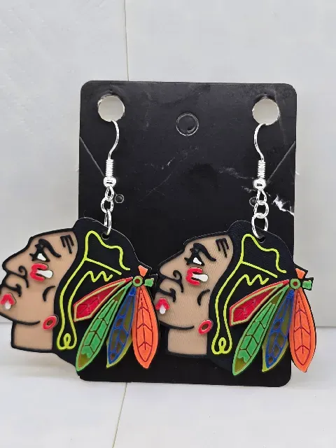 Chicago Blackhawks Earrings