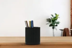 Modern Geometric Pen Holder with Slots