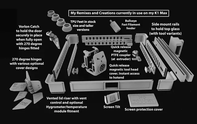 K1 Max top cover side mount with optional tool storage — Image 6 of 6