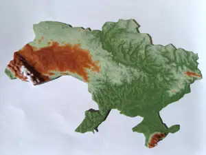 Terrain Map - Colored - Ukraine