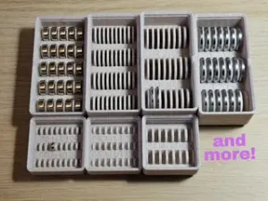 Complete Gridfinity Cell Battery holders
