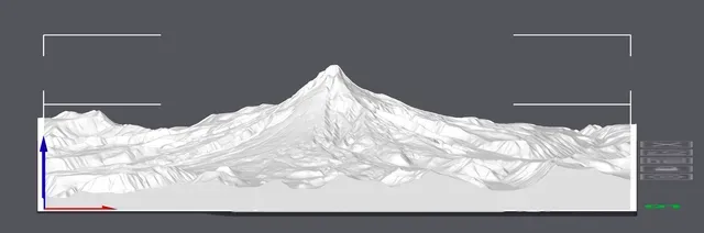 Mount Hood, Oregon - Topographic Model - 180 x 180
