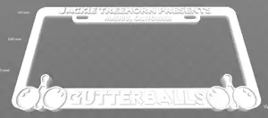 Jackie Treehorn Presents - Gutterballs, License Plate Frame, The Big Lebowski