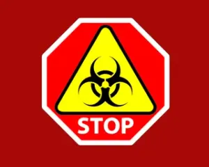 STOP, BIOHAZARD, sign