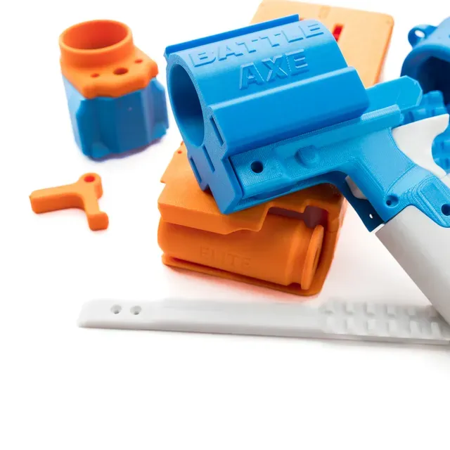 Battle Axe - Shell Ejecting Nerf Shotgun (3D Printed Nerf Blaster) — Фото 16 из 39