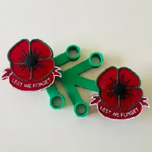 Lest We Forget Poppy (Remembrance Day) for Giant LEGO Wreath