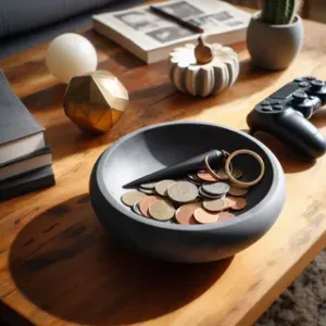 Flat Design Key and Coin Catcher Bowl, Tray