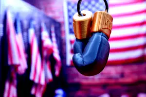 Boxing gloves keychain