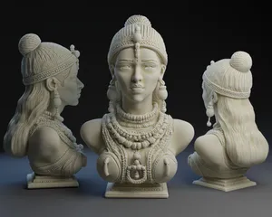 Bust of Vesna Moon, the Queen of the Autum Jam Band Festival