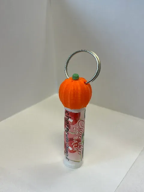 Cute Pumpkin ChapCap Keychain Cap for Chapstick — Image 2 of 4