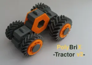 Let's build a PolyBriX tractor (with cooler wheels)