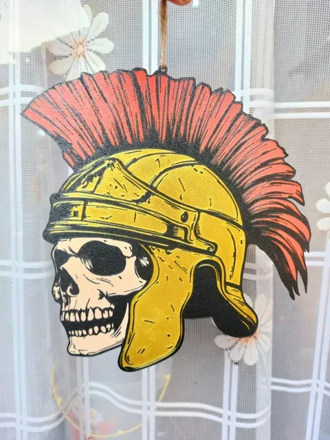 Halloween scary Roman soldier window decoration — Image 3 of 8