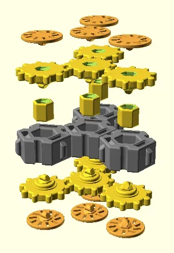 PolyBriX planetary spinner (3 planets) — Image 2 of 2