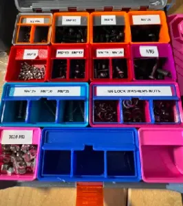 Gridfinity 1x2 bin 3x divider Add-on for cases