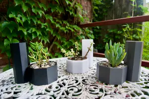 Pencil + Planter (Desk Organizer -- Holds One Plant) W/Drip Tray