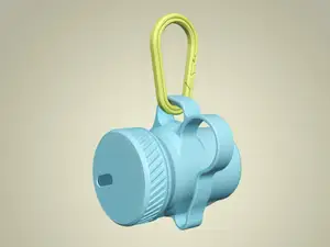Carabiner Dog Poop Bag Holder - Compact and Lightweight - For Dog Leash - Works with Split Rings - Stores both Clean and Used bags - Poop bag roll dispenser storage inside and loop hook for full waste dog poo bags outside