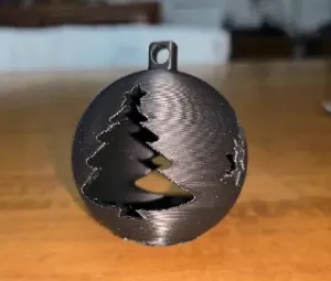 Christmas Tree Ornament with Shooting Star - Hollow Sphere
