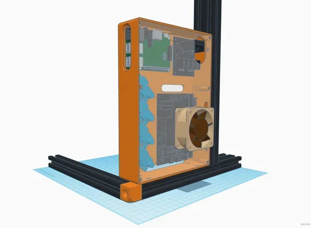 Anet A8 Plus Electronics Enclosure - SKR v1.3, Raspberry Pi, Mosfet, 4x Buck Converters