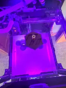 Voron 2.4/Trident Top Hat Roof Rack Acrylic Bowden Passthrough