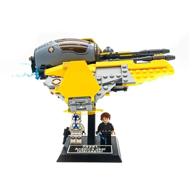 Display Stand for LEGO Star War Jedi Interceptor Ahsoka's 75401 / Anakin's 9494 75281 75038 / Obi-Wan's 75135 / Yoda's 75168 75360 — Фото 3 из 8