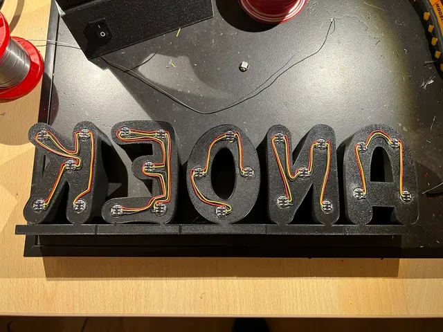 Glowing WLED or LED all alphabet letters and all numbers 8.5 cm high — Фото 13 из 17