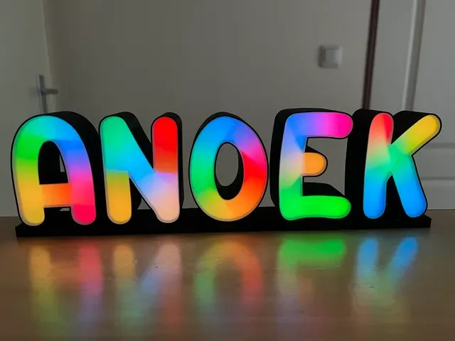 Glowing WLED or LED all alphabet letters and all numbers 8.5 cm high — Фото 3 из 17