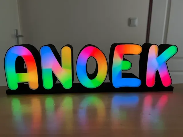 Glowing WLED or LED all alphabet letters and all numbers 8.5 cm high — Фото 5 из 17