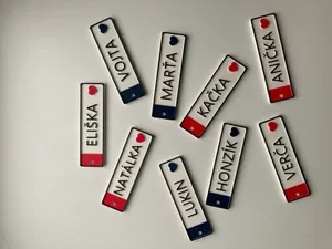 License Plate Keychain with Names