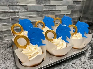 Sonic Ring Cupcake Topper