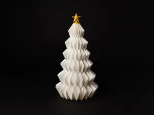 Geometric Origami Inspired Christmas Tree /w Tree Topper