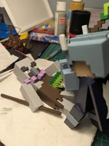 Minecraft Dungeons player vs geomancer