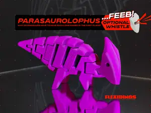 FlexiDinos Filip the flexi Parasaurolophus print in place articulated dinosaur
