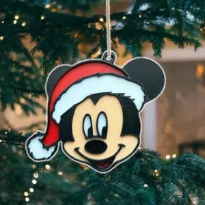 Christmas Micky Mouse Santa Hat Tree Ornament