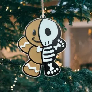 Gingerbread Man Skeleton Christmas Ornament