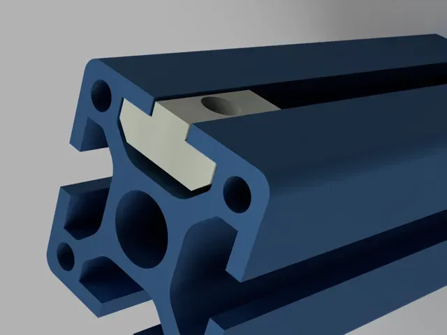 Extruded aluminum profile 2020 2040 3030 4040 4080 8080 with T-nuts — Image 3 of 5