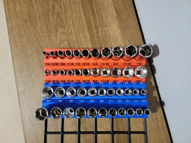 Socket Holders 3/8" Drive - Gridfinity (1 row) — Фото 4 из 7