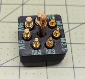 Gridfinity heat-set insert tip holder - resized