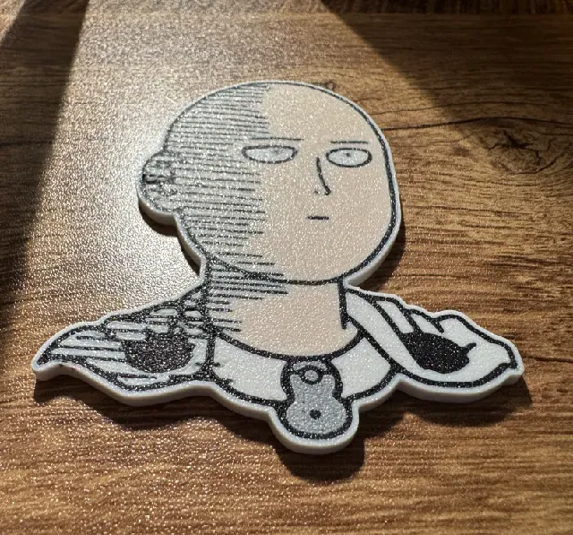 One Punch Man Magnet (multi-color)(8x3mm magnets) — Image 3 of 4