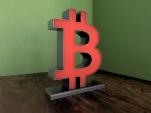 Bitcoin glowing WLED 19 cm high
