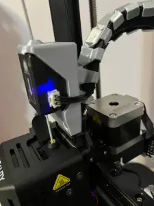 Ender 3 V3 SE/KE Filament Sensor Mount on printhead w/Spine Cable Attachment