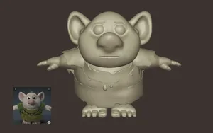 Cute Smiling Troll Figurine 3D print model