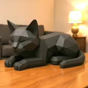 Low poly cat, kitten