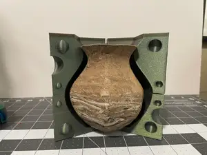 Molds for hand-built hexagonal clay vases