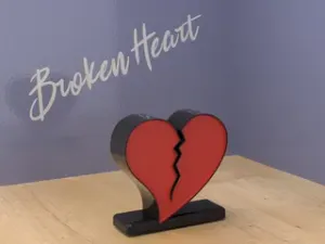 Glowing WLED or LED broken heart