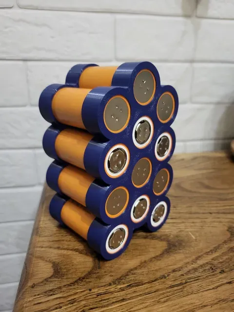 18650, 21700 or 26650 Batteries Holder - 12 pieces (3S4P or 4S3P)