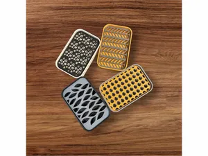 Modern Soap dishes with optional cover and 6 plates to choose No AMS