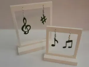 Musical jewelry: Musical notation earrings set